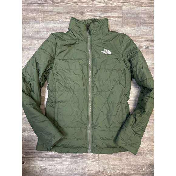 The North Face Reversible Mossbud Swirl Quilted Jacket Coat Women's size Small - Picture 1 of 4